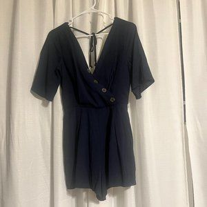 Navy blue romper, size: small, brand: mi ami